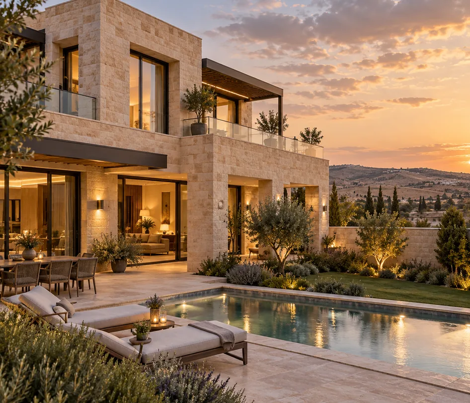 Bağlıca'da 6+1 havuzlu villa